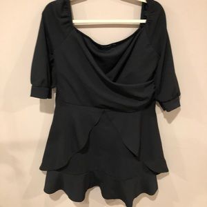 Black off the shoulder dress